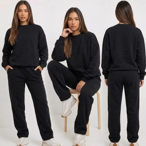 Conjunto de Chándal Holgado con Cremallera para Mujer / Sudadera de Invierno con Hombros Caídos y Pantalones Anchos para Mujer, Suéter de Cuello Redondo para Mujer - Product Image 5