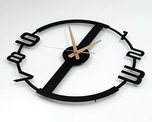 Horloge murale moderne finition noire, idéale pour les espaces de vie et les chambres, parfaite pour la gestion du temps quotidienne et la décoration murale. - Product Image 2