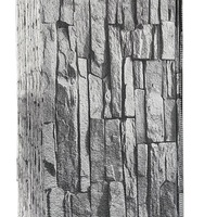 Panneaux sandwich métalliques gris à motif brique antique, revêtement ignifuge et imperméable pour la rénovation de maisons de village