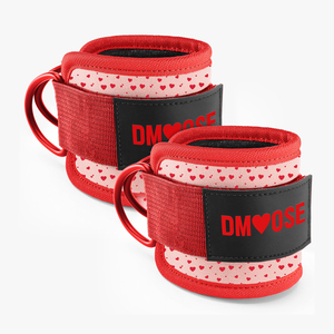Sangles de cheville en néoprène 8 mm avec logo personnalisé pour machine à câble, entraînement des jambes et des fessiers, musculation en salle de sport, avec doubles anneaux en R - Product Image 6
