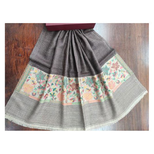 Estolas de Lana Fina Premium con Diseño Floral Gulab Palla para Mujer, 70x200 cm, Chal de Lujo de Mezcla de Lana y Seda, Suave, Cálido, Elegante, de Diseñador, para Invierno - Product Image 2
