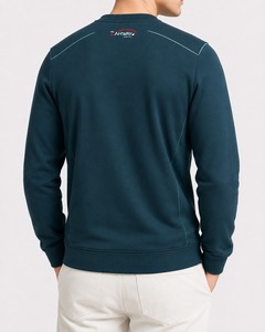 Sweat-shirts décontractés confortables à col rond pour hommes, coupe oversize, 100 % coton, effet délavé, prix de gros abordable - Product Image 2