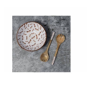 Cuenco de madera multiusos para servir ensaladas de último diseño, cuenco decorativo de madera de Mango, Frutero de madera para mostrador de cocina - Product Image 1