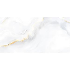 Lujosa Baldosa de Porcelana con Vetas Blancas Doradas, Revestimiento Cerámico Moderno para Pisos Interiores, Superficie Esmaltada Antideslizante para Paredes - Product Image 4