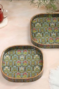 Bandeja de Servicio Moderna de Metal Negro Premium, Antiadherente y Ecológica, Linea Exports Inc - Product Image 4