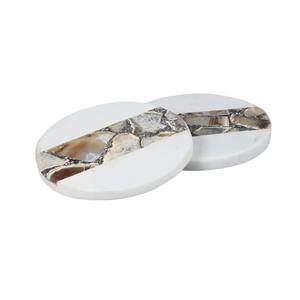 Elegant Signature <b>Marble</b> <b>Coaster</b> Set Stylish Natural Stone Drink <b>Coasters</b> With Fine Polished Surface Durable And Heat Resistant - Product Image 3