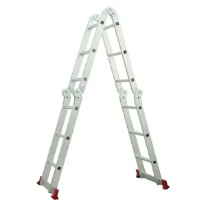 Aluminum Multifunctional /Multipurpose Foldable Stepladder 4x2 4x3 4x4 4x5 4x6 Step 3m 4m 5m 6m 7m Multifunction Ladder