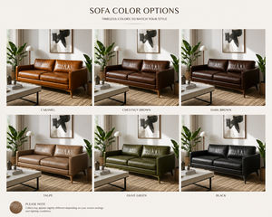 Sofá de Dos Plazas de Lujo de Estilo Moderno de Mediados de Siglo, Cuero Genuino Ecológico, para Uso en Escuelas y Parques, 2130x880x740mm, Muebles para Sala de Estar - Product Image 6