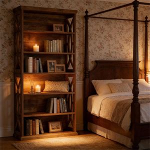 Espositore Indipendente per Librerie in Legno per Uffici Domestici, Soggiorni e Camere da Letto - Product Image 2