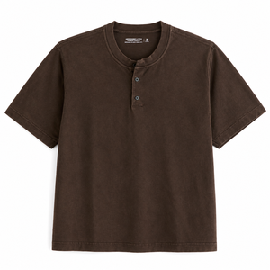 T-shirt à manches courtes pour homme, couleur marron, coupe classique, col rond, style décontracté, tissu jersey 100% coton, respirant, séchage rapide, écologique - Product Image 4