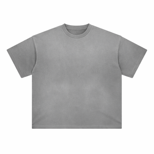T-shirts unisexes surdimensionnés en coton 100% épais, personnalisables, de haute qualité, style streetwear, vierges, teints, respirants, vente en gros - Product Image 1