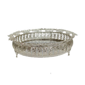 Elegant Fancy <b>Round</b> New Metal <b>Serving</b> <b>Trays</b> in Customized Sizes Shapes and Polish for Tabletop Decoration and Gifting for Export - Product Image 5