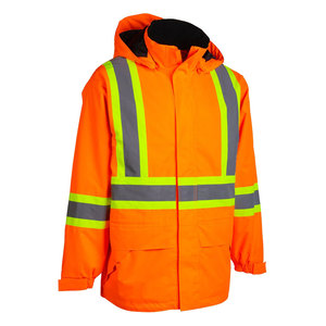 Veste de travail imperméable haute visibilité réfléchissante pour l'hiver, coupe-vent de sécurité pour la pluie - Product Image 5