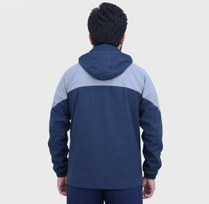 Men Hip Hop Streetwear <b>Jacket</b> Coat Color Block Patchwork Double Zipper Custom Logo <b>Jacket</b> Windbreaker Oversized <b>Track</b> <b>Jacket</b> - Product Image 2