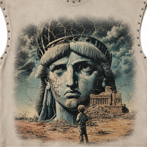 Camiseta sin mangas Glory Custom con estampado de diamantes de imitación, 100% algodón, tela suave ecológica, para uso unisex. - Product Image 4