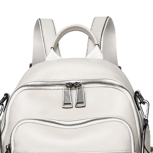 Sac à dos en cuir pour homme, couleur unie, idéal pour le camping, grand espace et utilisation pratique - Product Image 3