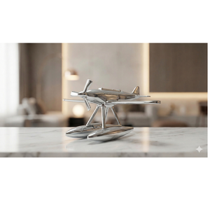โมเดลเครื่องบินน้ำโลหะหรูหราทำมือ สำหรับตกแต่งบ้าน โต๊ะทำงาน และสะสมของผู้ที่ชื่นชอบการบิน - Product Image 1