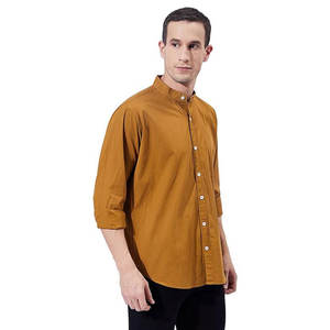 Camisa de manga larga ajustada de lujo de alta calidad para hombre, cuello Polo, ropa Formal de algodón para oficina, uso informal y Formal - Product Image 3