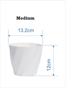 Forme ronde de pot de fleur de bureau en plastique torsadé délicatement conçu avec construction durable-PRIX DE GROS BON MARCHÉ - Product Image 3