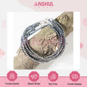 Tobillera de Cristal de Hematita Unisex de Excelente Calidad, Grado AAA, Diseño Clásico, Multicolor, Facetada, con Cuentas, Longitud Ajustable - Product Image 2