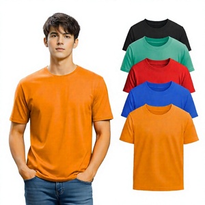 Camiseta de Manga Corta para Hombre con Logotipo de Alas en Relieve, Corte Regular, Cuello Redondo, Informal, de Algodón Jersey, Color Sólido, Diseño con Estampado Frontal - Product Image 6