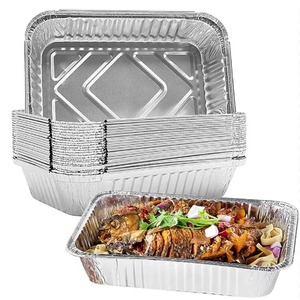 Barquette jetable en aluminium avec couvercle en carton ou en plastique 700ML 1.5LB - Product Image 1