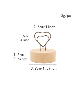 Wood And Metal Place <b>Card</b> Holder Number Display Holder For <b>Wedding</b> Parties Decorations Rustic Style Handmade Wood Stand - Product Image 1