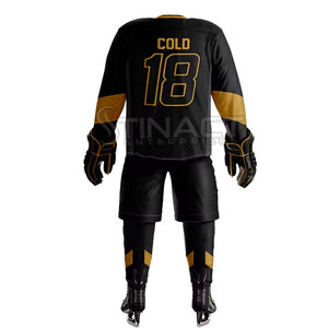 Uniforme de Hockey sur Glace pour Hommes de Qualité Supérieure Tissu en Polyester Respirant Coupe Confortable Design Personnalisé Logo Personnalisé pour Sports d'Équipe - Product Image 4