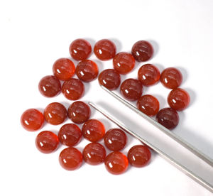 Granate Hessonita Natural, Cabujón Redondo, Base Plana, Calibrado, Lote de Gemas al por Mayor Disponible, 10 mm, Gema Suelta para Joyería - Product Image 3