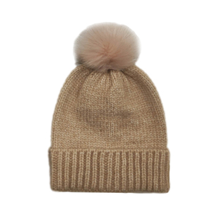 Unisex Solid Color Knit Beanie Hat 100% Acrylic Cuffed <b>Winter</b> <b>Cap</b> Casual Style for Adults Gray Pom Pom - Product Image 3
