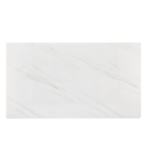 Piano Tavolo in Vetro Temperato con Venature di Marmo Bianco 180x100 cm, Adesivo Bianco Sostitutivo per Tavolo da Pranzo (Solo Piano Tavolo) - Product Image 1