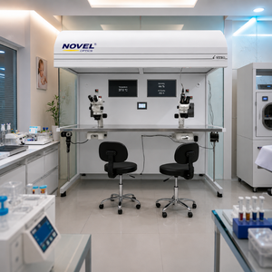 Poste de travail vertical pour laboratoire d'IVF, système de flux laminaire à air propre ISO Classe 5 |   Équipement de laboratoire d'embryologie pour les hôpitaux - Product Image 3
