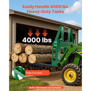 Telaio per Pallet per Skid Steer con Capacità di Carico di 1800 kg, Attacchi Forca da 45 Pollici, Ricevitore di Aggancio da 2 Pollici, Accessori per Caricatore di Pallet - Product Image 2