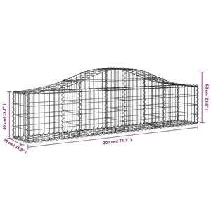 Ensemble de 2 paniers gabions extra larges en fer galvanisé argenté pour abris et rangements - Product Image 6