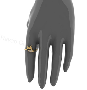 Top Selling 925 Silver <b>Gold</b> Plated <b>Cubic</b> <b>Zirconia</b> Fox Animal Design Minimalist Women Wedding <b>Ring</b> with Pave Setting - Product Image 5