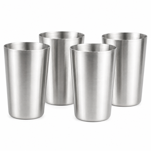 Gobelets en acier inoxydable de qualité supérieure, empilables, verres à boire en métal incassables, gobelets en acier de qualité alimentaire pour la maison et l'extérieur - Product Image 1