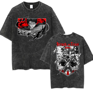 Fashion Custom Printed Oversized <b>T</b> Shirt Japanese Fish Graphic <b>Back</b> Print Cotton Streetwear Unisex Loose Fit Bulk Manufacturer - Product Image 6