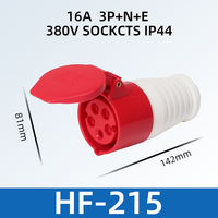 Prise industrielle mâle/femelle HFE norme européenne 380V 3/4/5 broches 16A IP44/IP67 à montage en surface