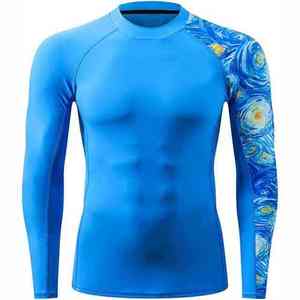 Maillots de compression sur mesure de haute qualité pour hommes à manches longues – Équipement de combat Rash Guards - Product Image 1