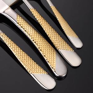 Juego de Cubiertos de Acero Inoxidable Pulido Espejo, Resistente a la Corrosión, Duradero y Atractivo, Incluye 2 Cucharas, Cuchillo y Tenedor - Product Image 3