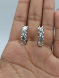 Pendientes de Aro de Oro Sólido de 14K con Diamante Cultivado en Laboratorio de 5 Ct, Joyería de Lujo, Regalo para Mujer, Fiesta, Boda, Aniversario - Product Image 3