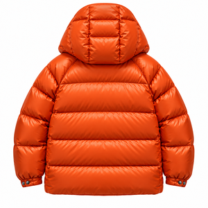 Chaqueta acolchada de poliéster transpirable gruesa Boying Winter White con cuello alto y capucha para hombre, estilo Hip Hop, con cremallera, ODM OEM - Product Image 2