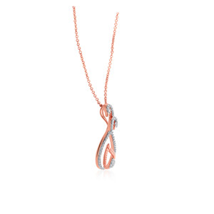 GLEAMORA ENTERPRISE - Colgante de Diamante Cultivado en Laboratorio con Corte Brillante en Forma de Corazón, Oro Rosa, para Mujer, Moderno, 18K, 5g, Uso Diario, Color Blanco H - Product Image 2