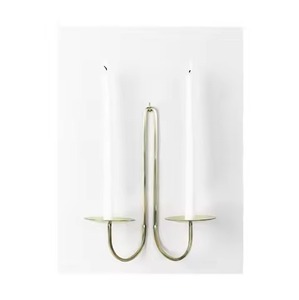 Candelabro de Pared de Hierro de Lujo, Soporte Decorativo para Velas Montado en la Pared, Elegante Decoración para el Hogar, Adorno de Pared - Product Image 2