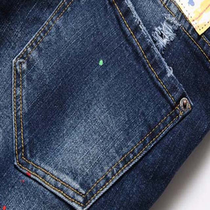 Jeans de Mezclilla Clásicos para Hombre, Color Azul Claro, Desgastados, Corte Recto, 5 Bolsillos, Estilo Diseñador, Pantalones de Moda para Hombre - Product Image 5