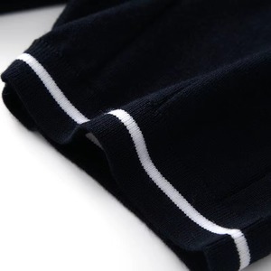 Polo en Laine Homme à Manches Courtes de Haute Qualité pour l'Été, Anti-Boulochage, avec Fermeture Éclair 1/4 et Logo Personnalisé - Product Image 2