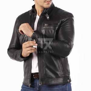Custom Logo <b>Leather</b> Fashion <b>Jacket</b> For Men Full Genuine <b>Leather</b> Biker Coat Heavy Duty Zipper Closure Fashionable Street Wear - Product Image 1
