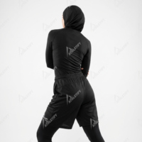 Shorts de sport pour femmes musulmanes modestes 2 en 1, taille haute, séchage rapide, respirant, pour la course à pied, la gym, le yoga, vêtements de sport, coupe régulière, UPF50+