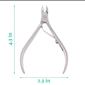 Kit de manucure professionnel en acier inoxydable à lames courbées, avec pince à cuticules à large ouverture pour ongles et repousse-cuticules, et coupe-ongles pour ongles incarnés - Product Image 6