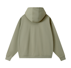 Sweat à capuche zippé oversize en polaire, streetwear personnalisé, épaules tombantes, épais - Product Image 4